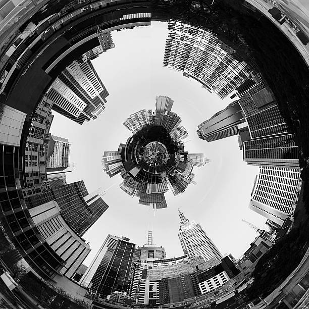 istock Abstract 3d City Planet Inside City Tunnel 495312208