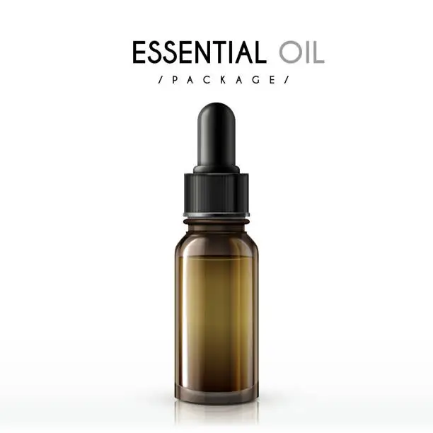 Vector illustration of essential oil package