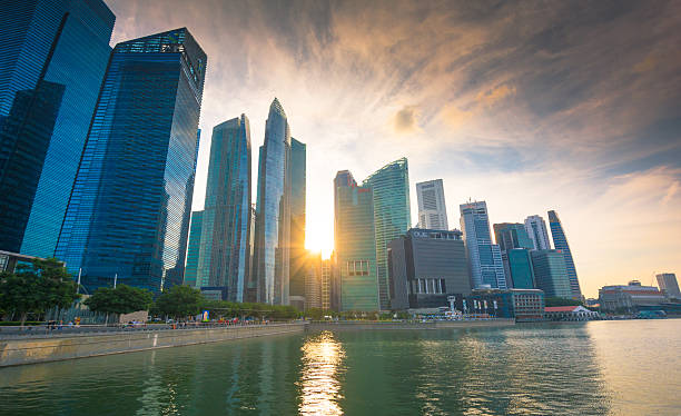 istock Panoramic View of Singapore at Dusk 495313846