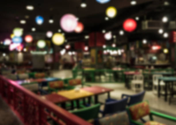 Blurred restaurant in chinese style