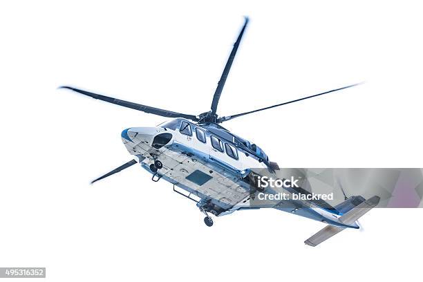 Helicopter On White Background Stock Photo - Download Image Now - Helicopter, White Background, 2015