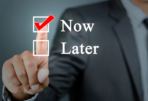 Choosing now on now versus later options
