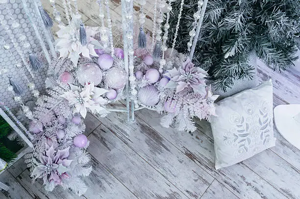 Photo of Ornaments near the Christmas tree