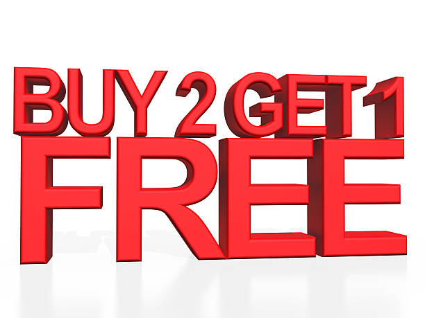 istock 3D text  Buy 2 Get 1 free on white background 495329248