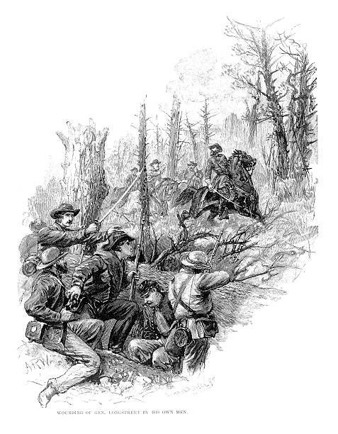 istock Wounded of General Longstreet by his own men 495329326