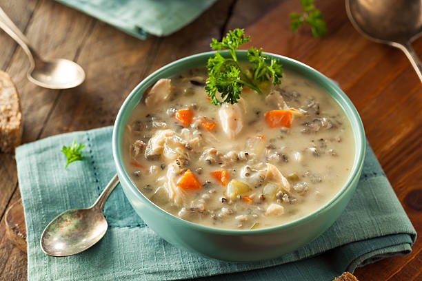 istock Homemade Wild Rice and Chicken Soup 495329516
