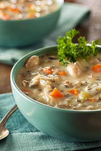 istock Homemade Wild Rice and Chicken Soup 495329566