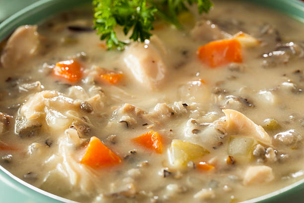 istock Homemade Wild Rice and Chicken Soup 495329600