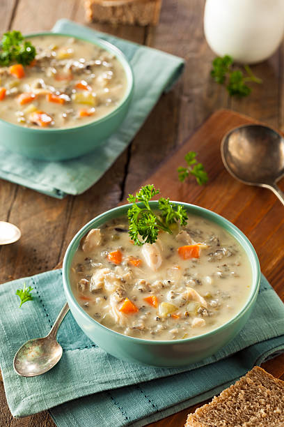 istock Homemade Wild Rice and Chicken Soup 495329652