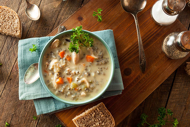 Homemade Wild Rice and Chicken Soup