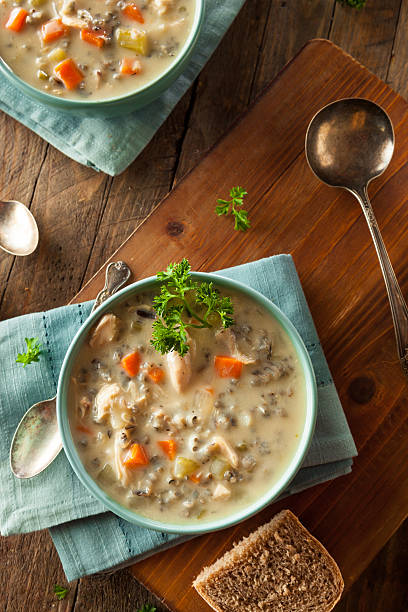istock Homemade Wild Rice and Chicken Soup 495329748