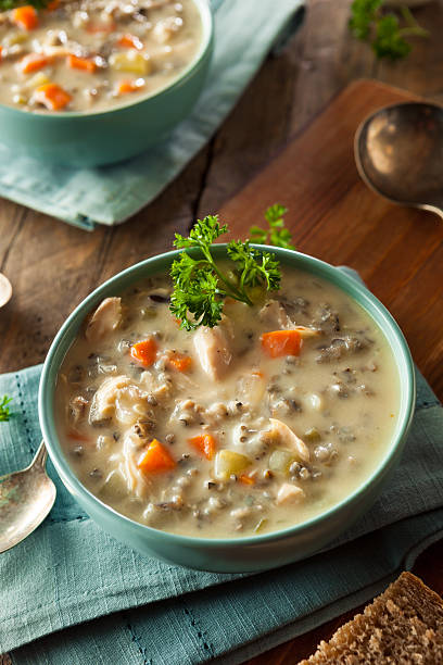 istock Homemade Wild Rice and Chicken Soup 495329758