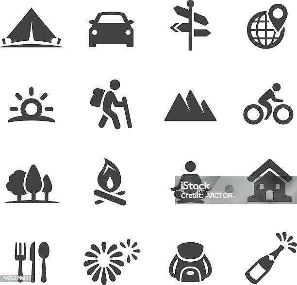 Vacation Icons Acme Series Stock Illustration - Download Image Now - Outdoors, Icon Symbol, Symbol