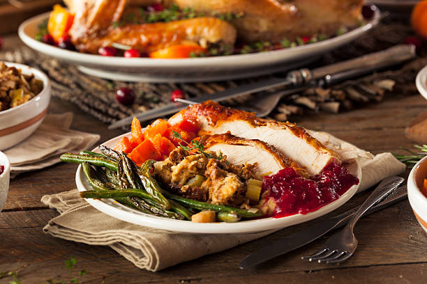 istock Full Homemade Thanksgiving Dinner 495330072
