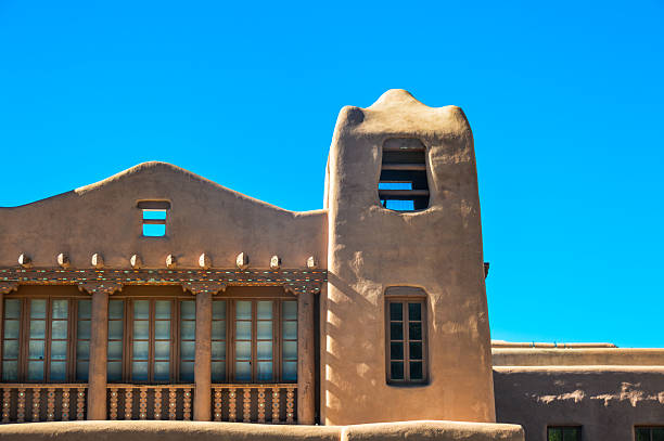 sudoeste da arquitectura - santa fe new mexico mexico adobe house imagens e fotografias de stock