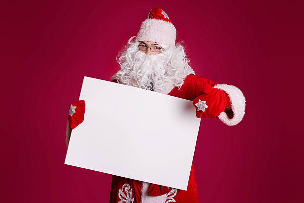 istock Santa Claus with a billboard 495332248