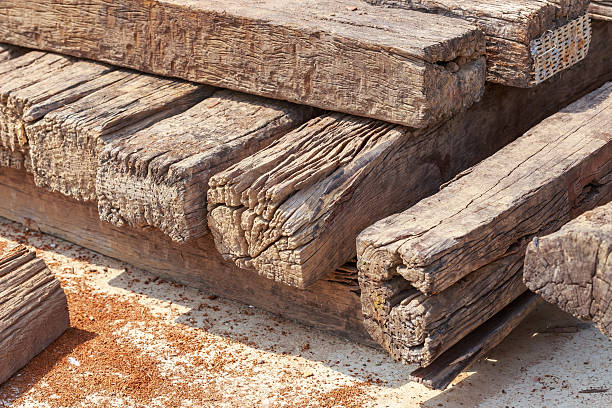 istock pile of old wood logs 495332674