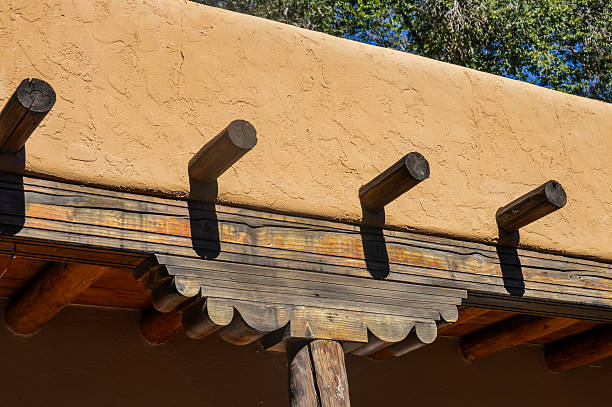 sudoeste da arquitectura - santa fe new mexico mexico adobe house imagens e fotografias de stock