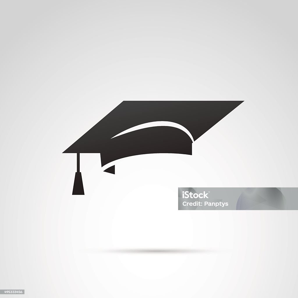 Graduation hat icon. Vector art. Graduation stock vector