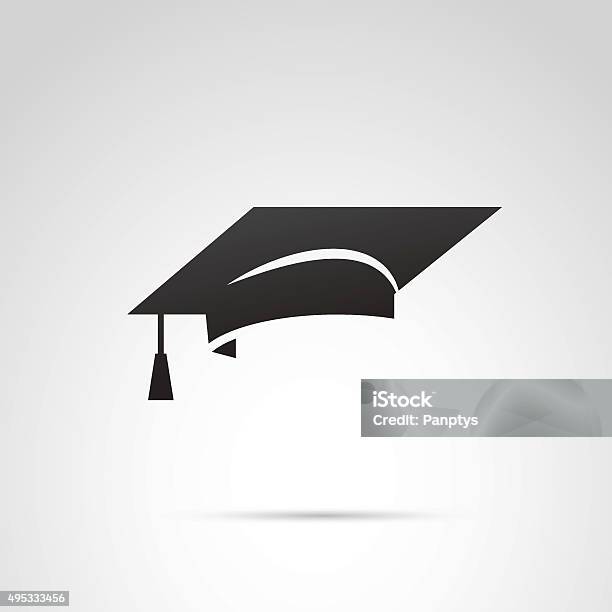 Graduation Hat Icon Stock Illustration - Download Image Now - Graduation, Mortarboard, Cap - Hat