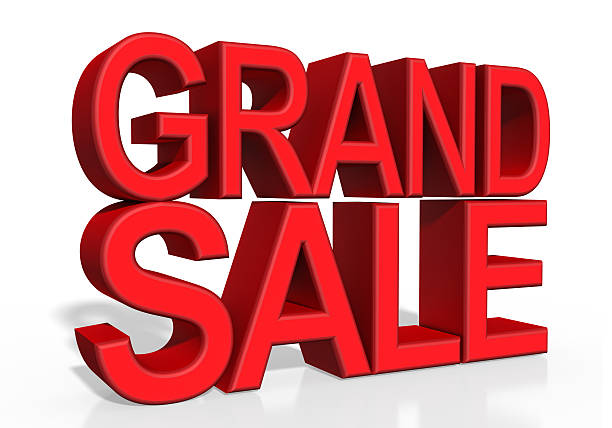 istock 3D text grand sale on white background 495333822