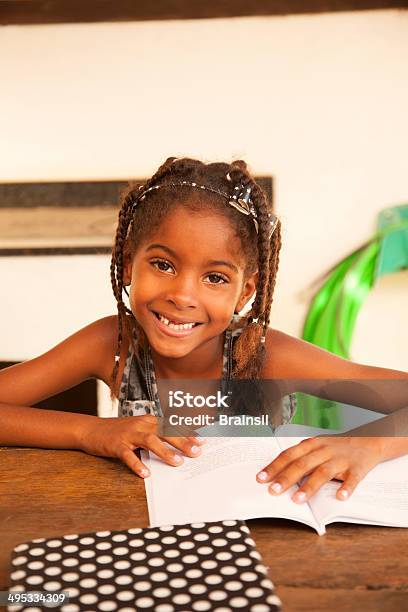 Brazilian Girl Learning Stock Photo - Download Image Now - Book, Brazil, African Ethnicity