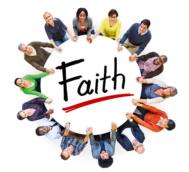 Multiethnic Group of People Holding Hands and Faith Concept Multiethnic Group of People Holding Hands and Faith Concept multiple churches stock pictures, royalty-free photos & images