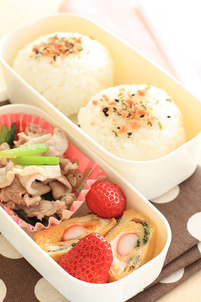 istock Homemade rice ball packed lunch 495335040