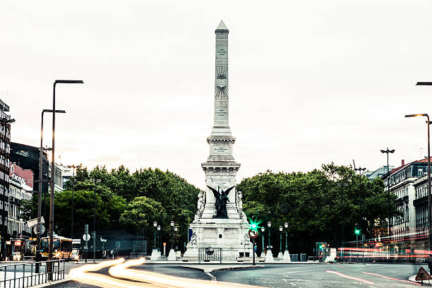 Restauradores Square in Lisbon, Portugal.