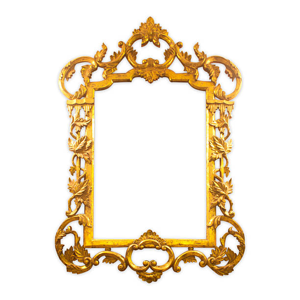 istock antique golden frame isolated on white background 495337961