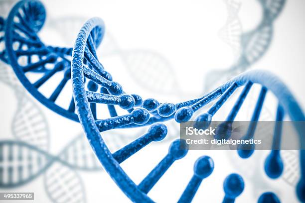 3d Render Of Dna Structure Abstract Background Stock Photo - Download Image Now - Abstract, Atom, Backgrounds