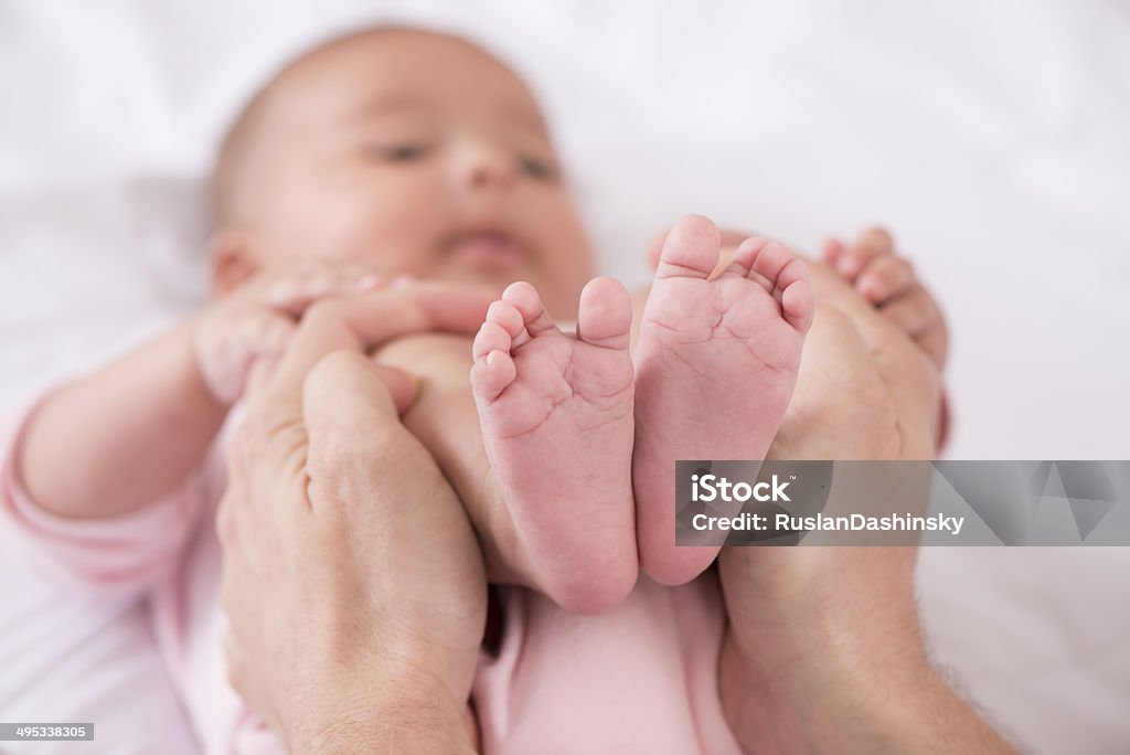 Baby Übung. - Lizenzfrei 0-11 Monate Stock-Foto
