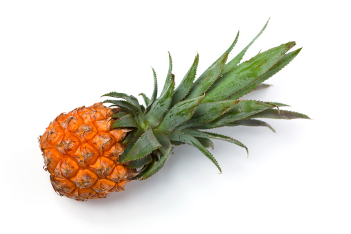 Baby pineapple on white background