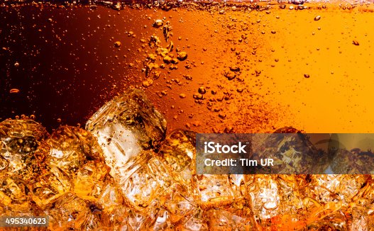 istock Cola with Ice. Food background 495340623