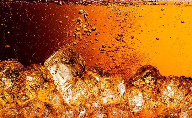 Photo of Cola with Ice. Food background