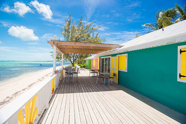 istock Traditional bright Caribbean houses on shore 495340887