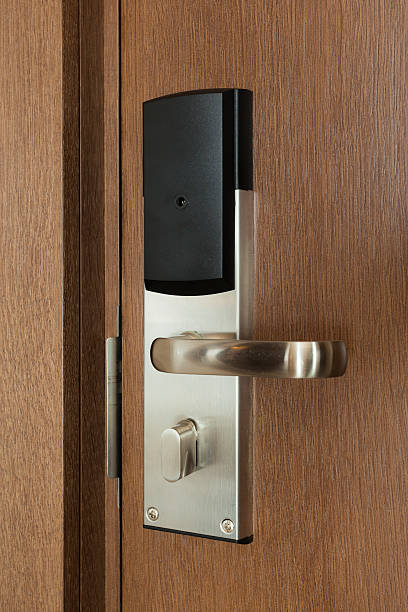 istock Modern door lock with no keyhole 495341109