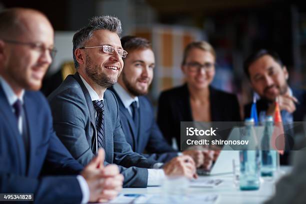 Business Group At Conference Stock Photo - Download Image Now - Business Meeting, Business Person, Meeting