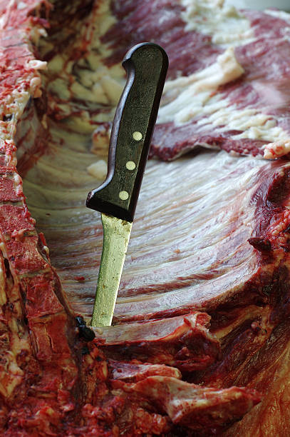 meat pig with knife detail