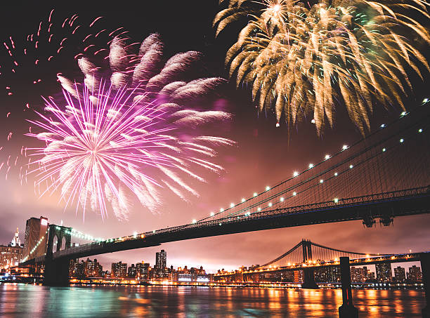 istock fireworks for a national holiday over the brooklyn bridge 495343572
