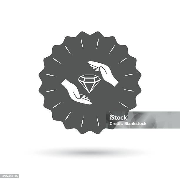 Hand Protection Diamond Jewelry Insurance Sign Hands Protect Diamonds Stock Illustration ...