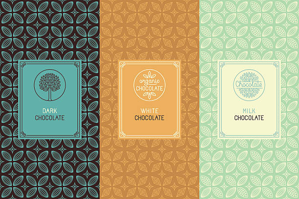 schokolade-verpackung - coffee labels stock-grafiken, -clipart, -cartoons und -symbole