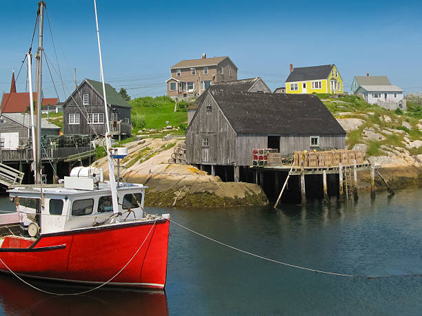 peggy's cove harbour scene peggy's cove harbour scene, nova scotia peggys cove stock pictures, royalty-free photos & images