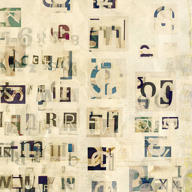istock newspaper, magazine collage grunge background 495354487