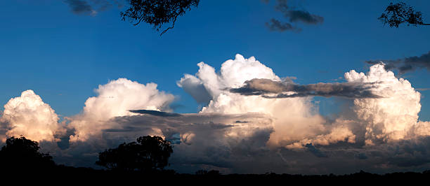 Storm cloud panorama stock photo