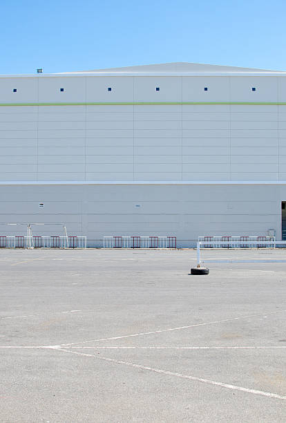 istock Parking area at back of building 495354563