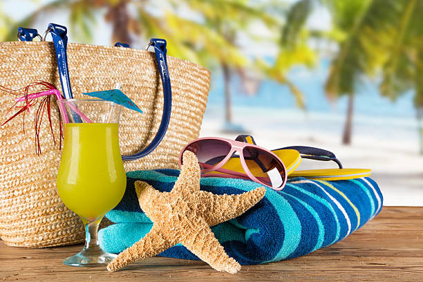 istock Close-up of summer accessories. 495356481