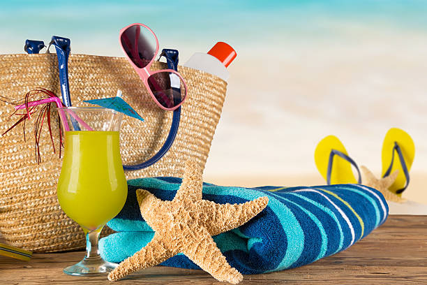 istock Close-up of summer accessories. 495356493