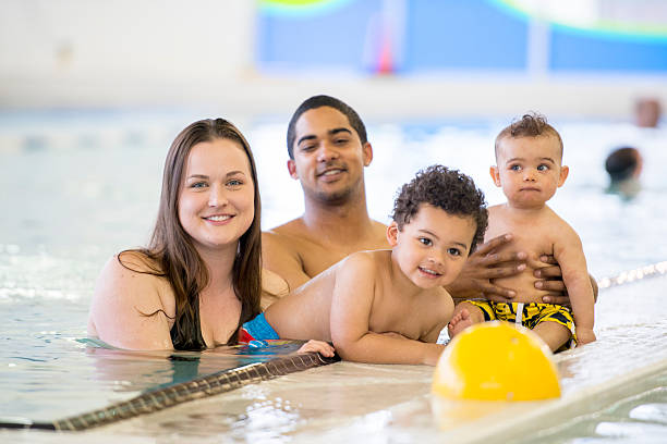 istock Children at the Pool with Their Parents 495357758