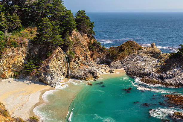 istock Falls and Beach, McWay Falls, Julia Pfeiffer Beach, Big Sur 495361182